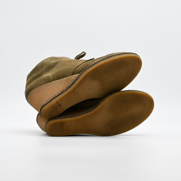 J. CREW Macalister Suede Wedge Ankle Boots Tan - Picture 6 of 6